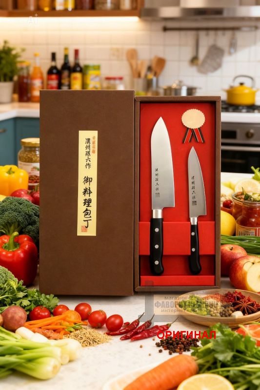 Набор бытовых кухонных ножей 2шт. Satake Sangyo, Noshu Magorokusaku HG2702  Japan 