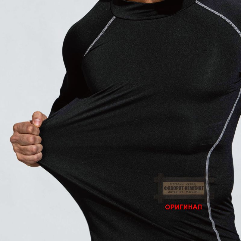 Японская термокофта/термофуфайка ( первый слой с воротником  )  Otafuku (Япония) JW-170 Black