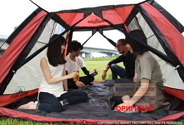 Японская, туристическая семейная 3-4 местная  палатка автоматическая конструкция  Montagna HAC2-0166