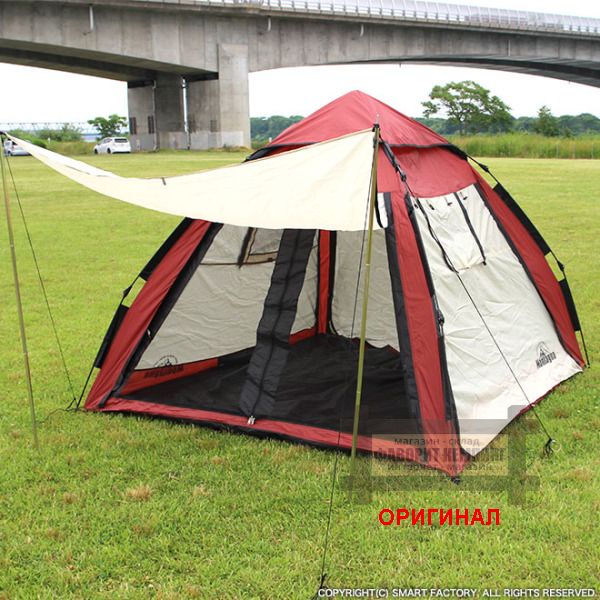 Японская, туристическая семейная 3-4 местная  палатка автоматическая конструкция  Montagna HAC2-0166