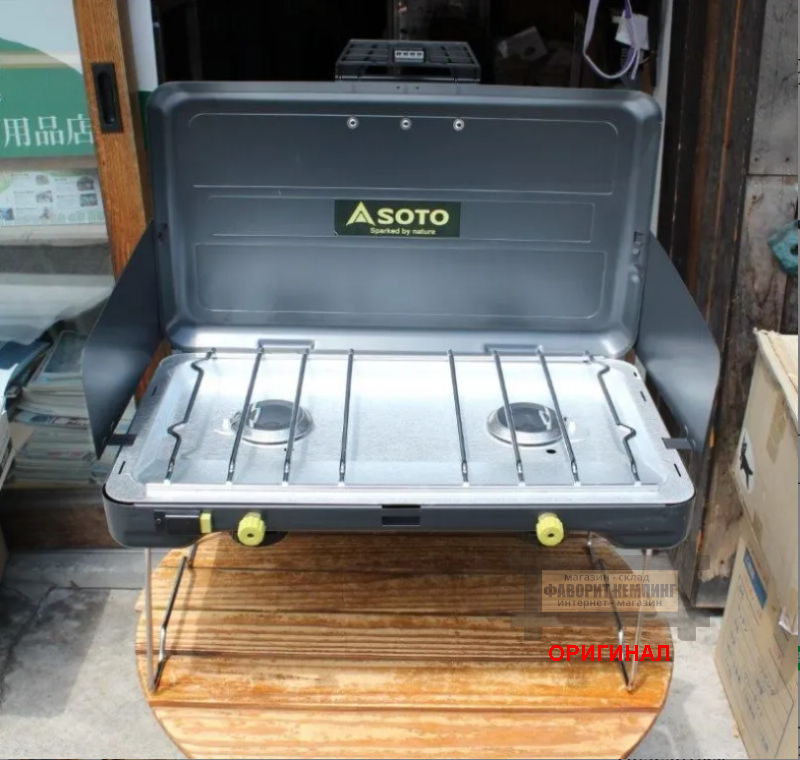 Японская Двухконфорочная газовая плита для туризма и кемпинга ST-527/5273
