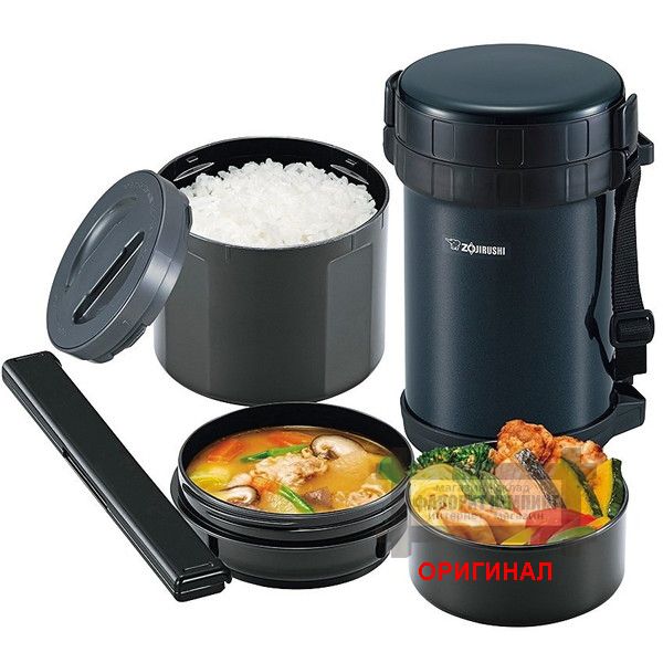 Японский 3-х секционный термос для еды Zojirushi , оригинал SL-XE20