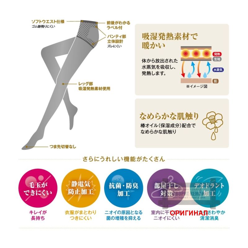 Японские женские колготки капроновые Gunze SBG15 Sabrina