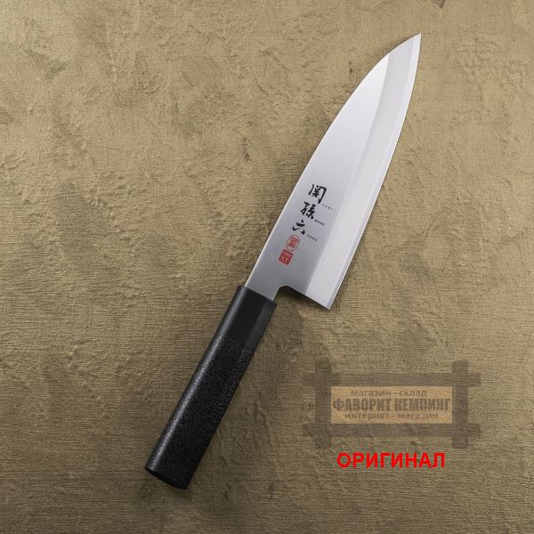 Японский бытовой кухонный  нож Дэба для разделки рыбы Kai Seki Magoroku Hekiju AK-5074  односторонняя заточка 