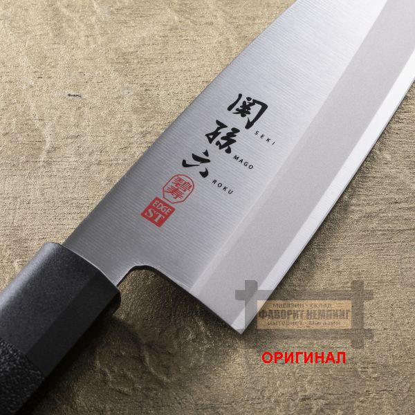 Японский бытовой кухонный  нож Дэба для разделки рыбы Kai Seki Magoroku Hekiju AK-5074  односторонняя заточка 