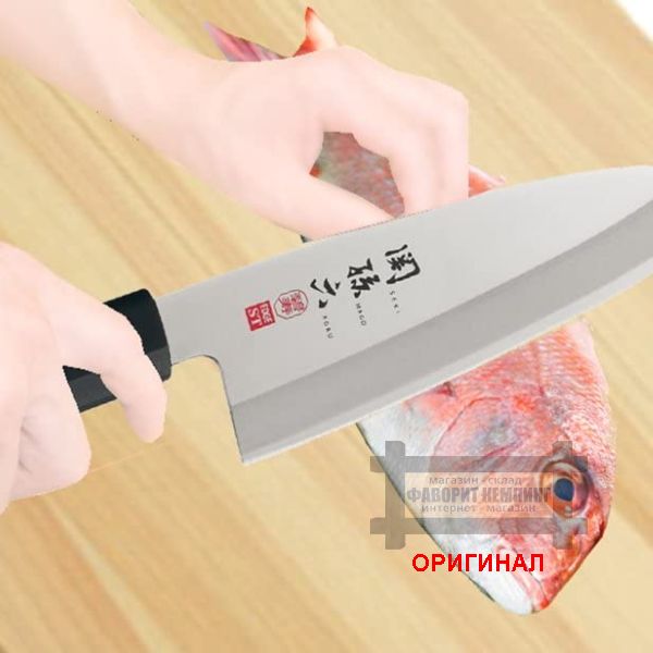 Японский бытовой кухонный  нож Дэба для разделки рыбы Kai Seki Magoroku Hekiju AK-5074  односторонняя заточка 