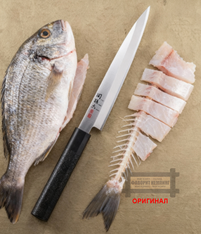 Японский бытовой кухонный Нож  Янагиба 180mm AK5075