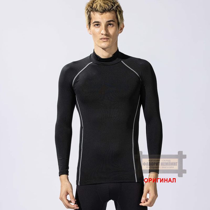 Японская термокофта/термофуфайка ( первый слой с воротником  )  Otafuku (Япония) JW-170 Black