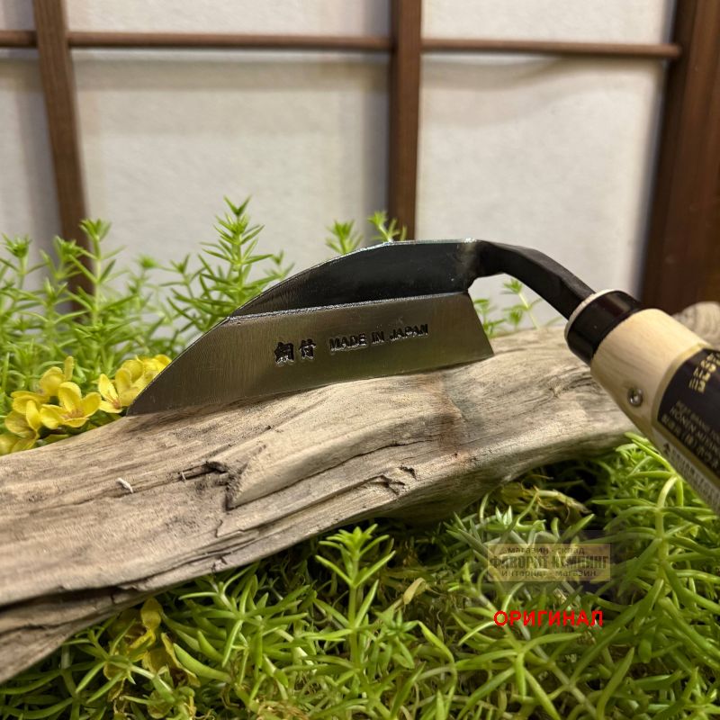 Японский садовый полольник-тяпка (плоскорез) ,  ручной ковки Hounen  H-091