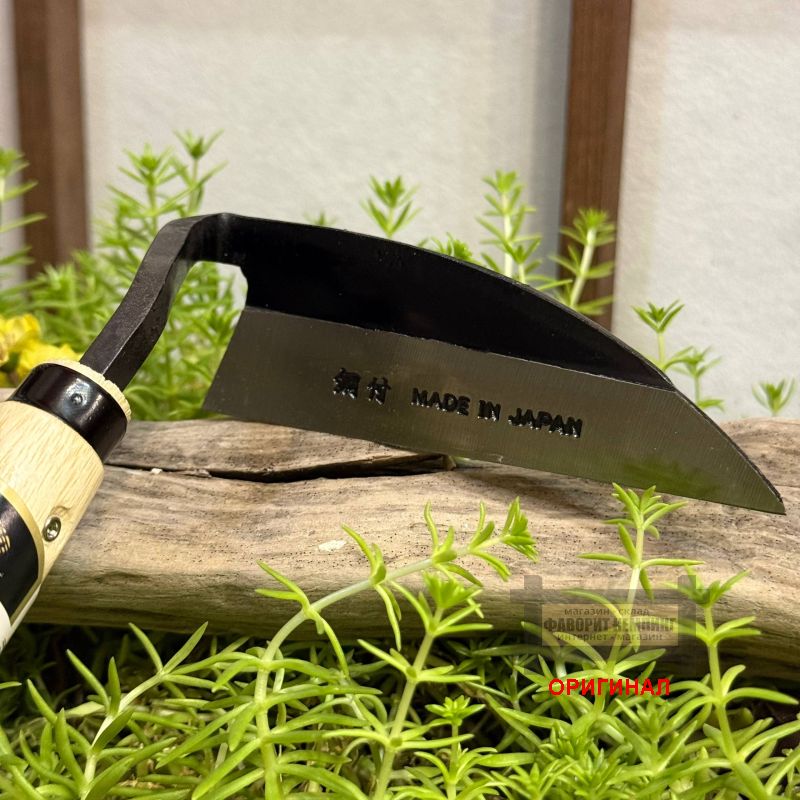 Японский садовый полольник-тяпка (плоскорез) для левшей, ручной ковки Hounen  H-091-7