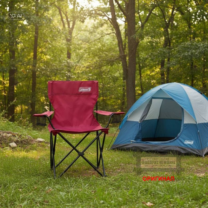 Японский, складной, туристический  стул-кресло Coleman 38830 (винный)