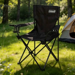 Японский, складной, туристический  стул-кресло Coleman 38829 (черный)