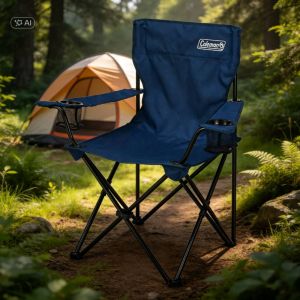 Японский, складной, туристический стул-кресло Coleman 38831 (синий)