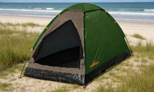 Японская, туристическая лёгкая 1 мест. палатка. Montagna HAC3053 (серо - зеленый)