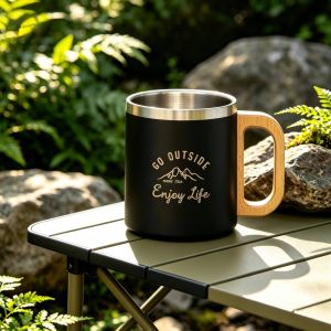 Японская  термокружка на 350мл Captain stag Black UH-2025 