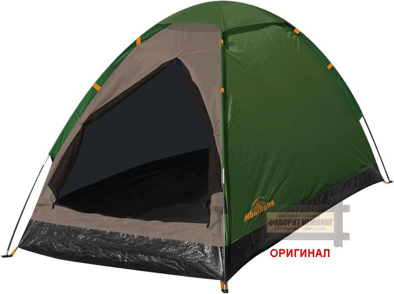Японская, туристическая лёгкая 1 мест. палатка. Montagna HAC3053 (серо - зеленый)