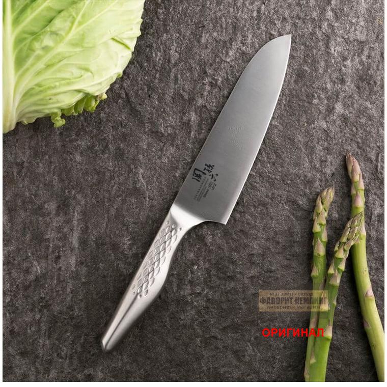 Японский бытовой кухонный Нож Sekisonroku Takumi Sou Santoku Knife AB5156 165mm