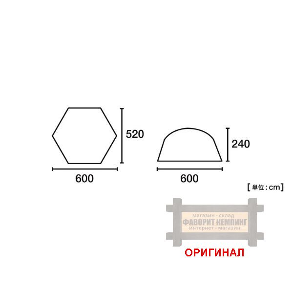 Японская большая кухня LOGOS neos Connect Base Hexadome 600‑BF  71202007