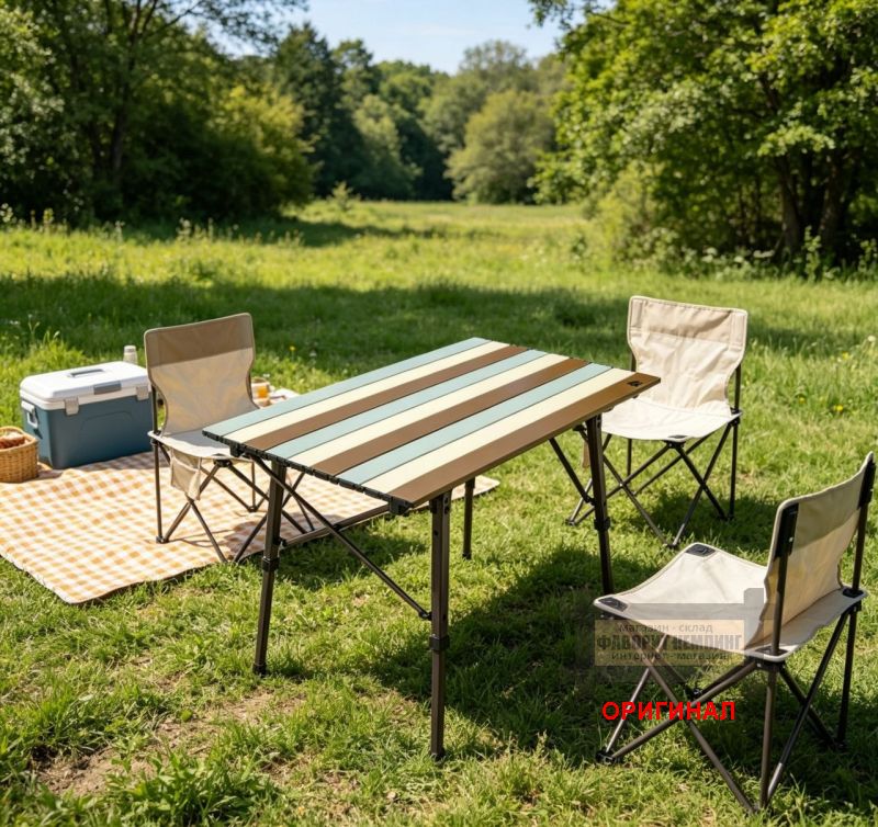 Японский туристический реечный стол LOGOS 90x50 Vintage 73185011