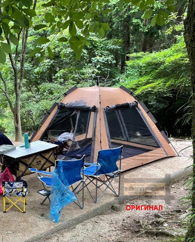 Японская, туристическая семейная 3-4 местная  палатка автоматическая конструкция  Montagna HAC2-0166