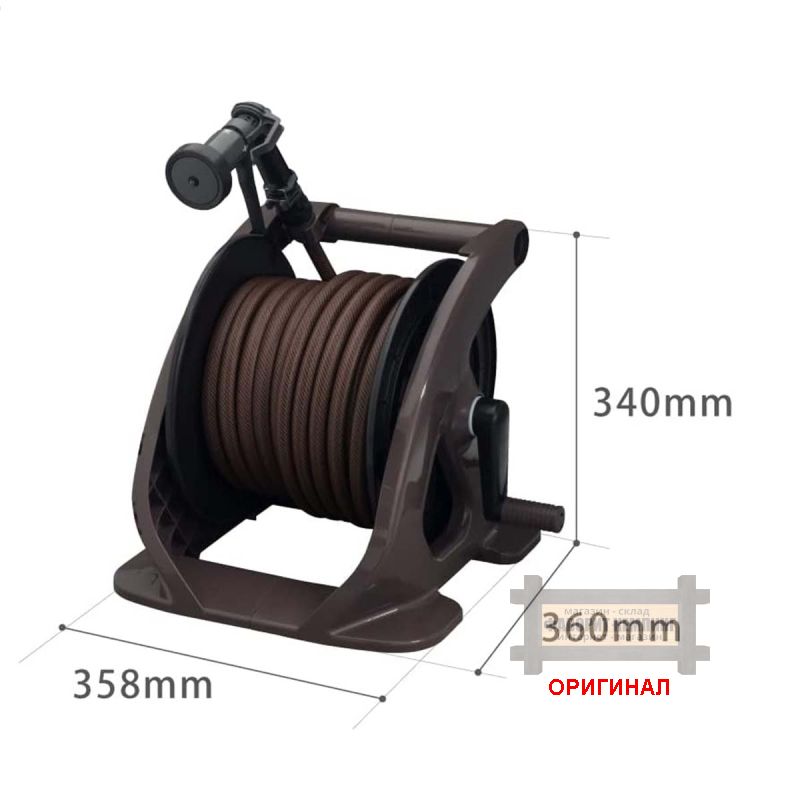 Японский шланг поливочный с катушкой и распылителем Takagi R220TBR