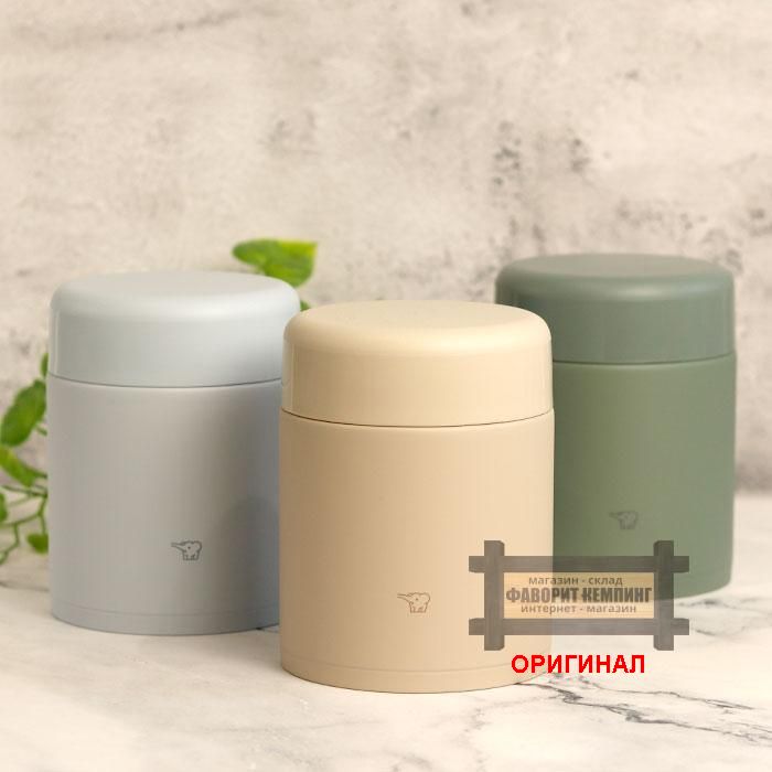 Японский термос для еды Zojirushi , оригинал 222213 серый 400 мл