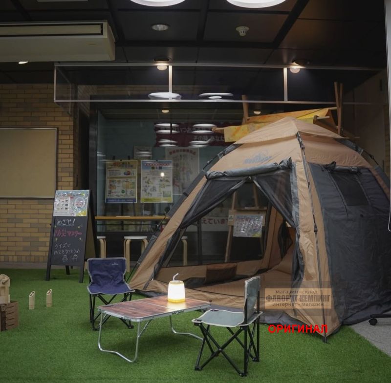 Японская, туристическая семейная 3-4 местная  палатка автоматическая конструкция  Montagna HAC2-0166