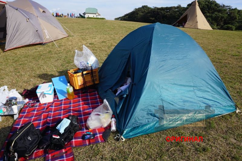 Японская, туристическая,  лёгкая 3 местная  палатка Captain Stag M-3105