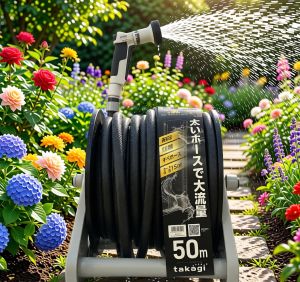 Японский поливочный шланг на катушке Takagi R550CG 50м