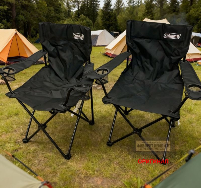 Японский, складной, туристический  стул-кресло Coleman 38829 (черный)