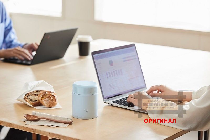 Японский термос для еды Zojirushi , оригинал 222213 серый 400 мл