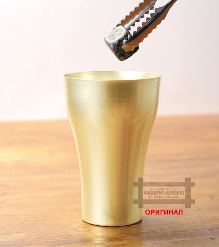 Подарочный набор: японский золотой стакан и многоразовый лед Utsumi Sangyo 051770