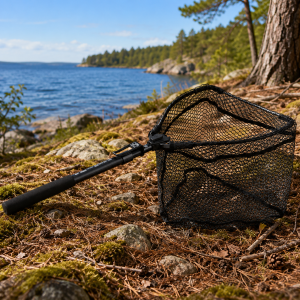Японский складной подсачек PROX One-Hand Flip Net Adjuster Long Rubber Coat PX442RCAL (75-103см)