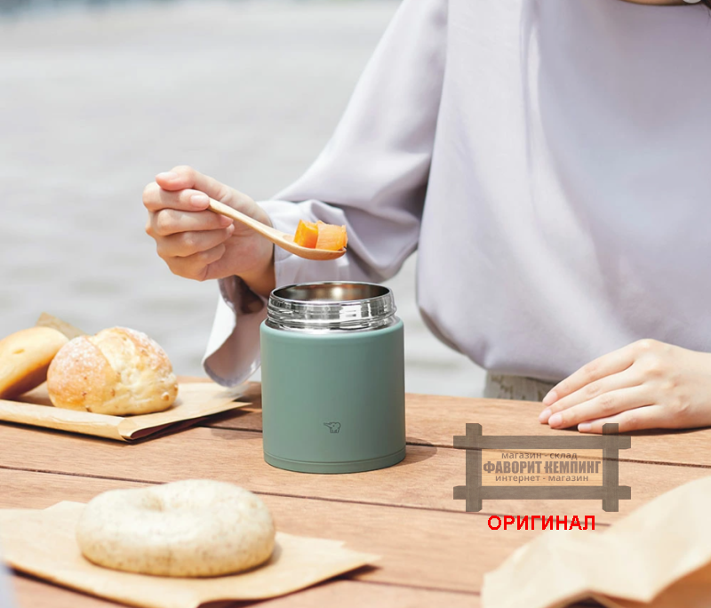 Японский термос для еды Zojirushi , оригинал 222213 серый 400 мл