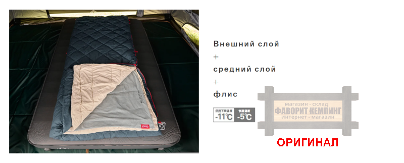 Японский Спальный мешок Coleman многослойный 2000034777