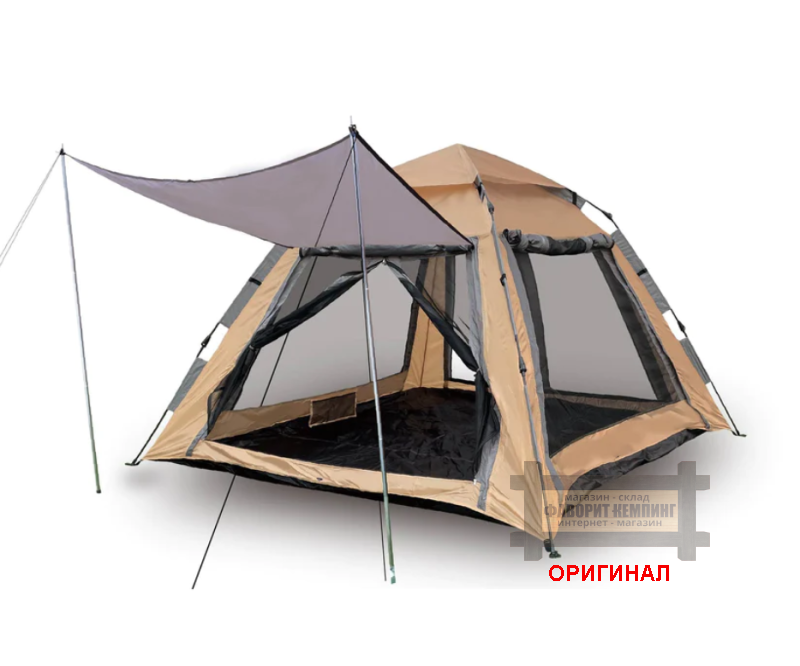 Японская, туристическая семейная 3-4 местная  палатка автоматическая конструкция  Montagna HAC2-0166