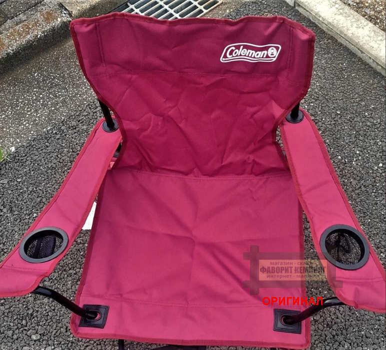 Японский, складной, туристический  стул-кресло Coleman 38830 (винный)