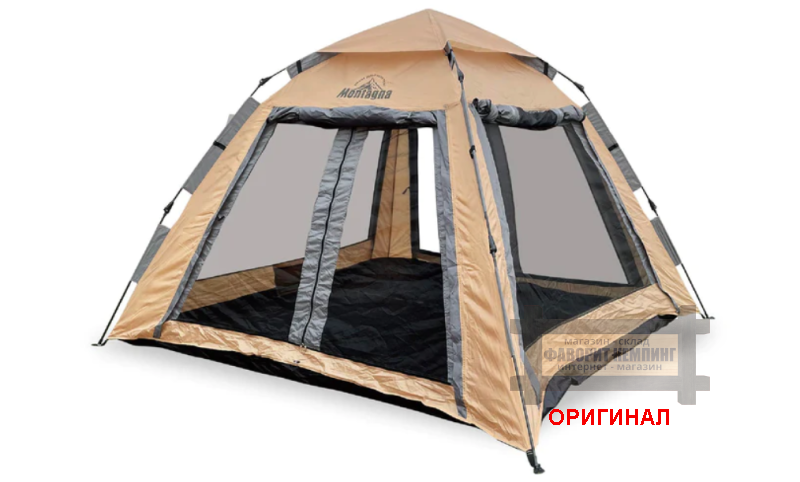 Японская, туристическая семейная 3-4 местная  палатка автоматическая конструкция  Montagna HAC2-0166