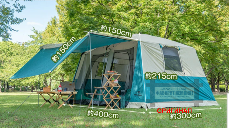 Японская, туристическая, семейная, 8 -10 местная  двухкомнатная палатка Hill Stone AD135