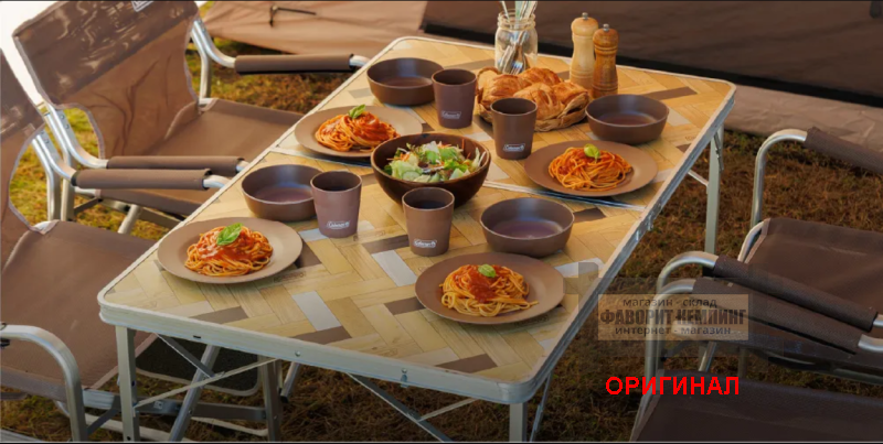 Японский  складной  туристический стол Coleman 120х70 Natural 2205813