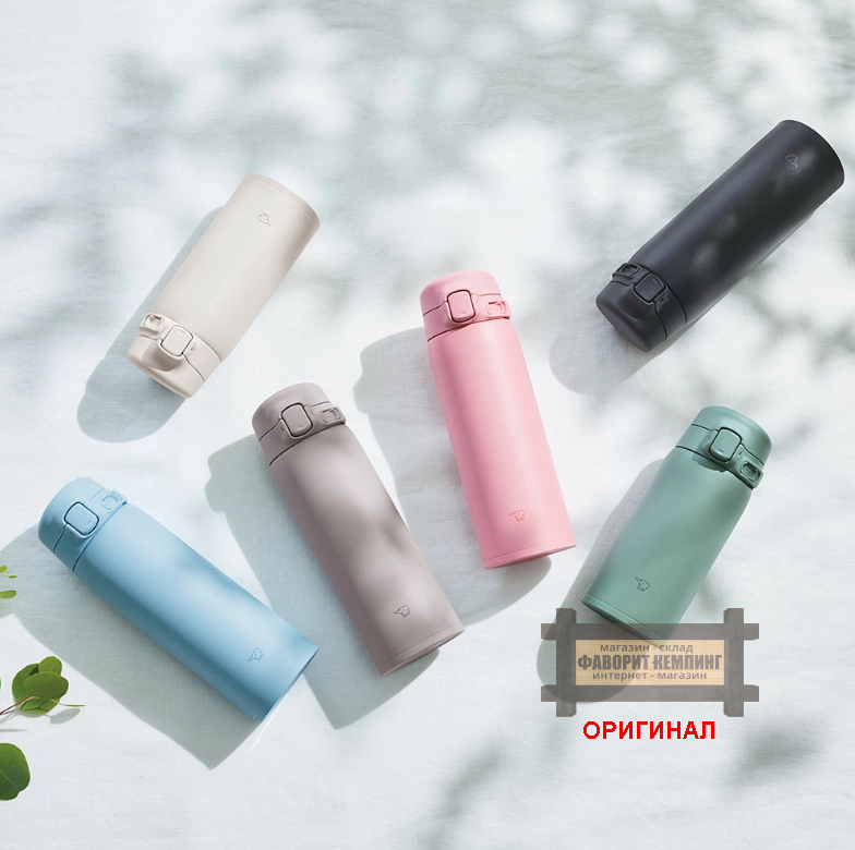 Японская термокружка Zojirushi, оригинал 360 мл 230225 (Мягко-серый)