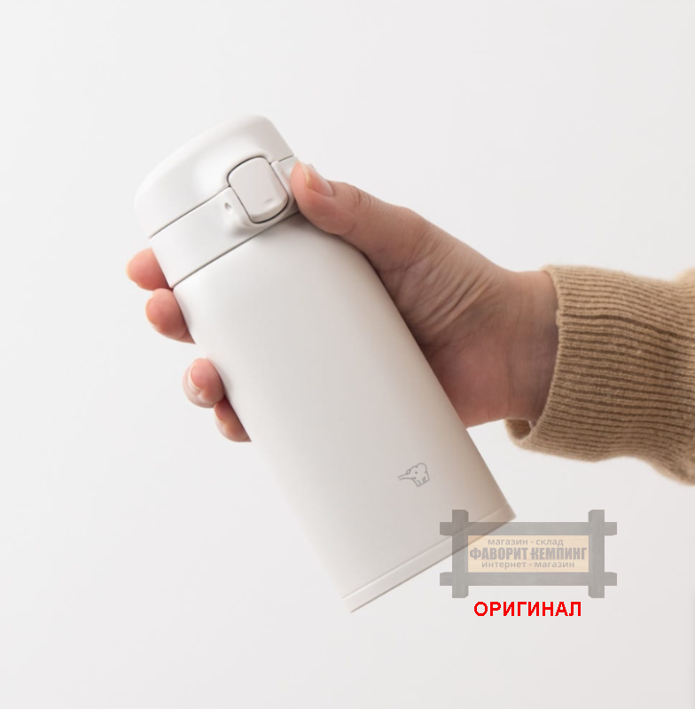 Японская термокружка Zojirushi, оригинал 360 мл 230225 (Мягко-серый)