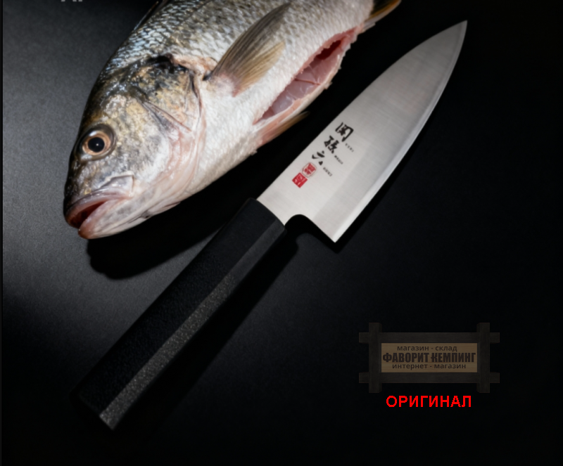 Японский бытовой кухонный  нож Деба Kai Seki Magoroku Hekiju AK-5071 односторонняя заточка 