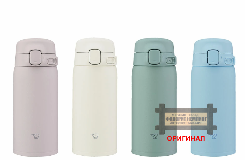 Японская термокружка Zojirushi, оригинал 360 мл 230225 (Мягко-серый)