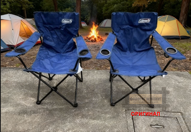 Японский, складной, туристический стул-кресло Coleman 38831 (синий)