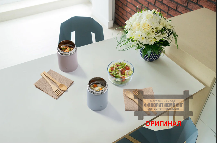 Японский термос для еды Zojirushi , оригинал 222213 серый 400 мл