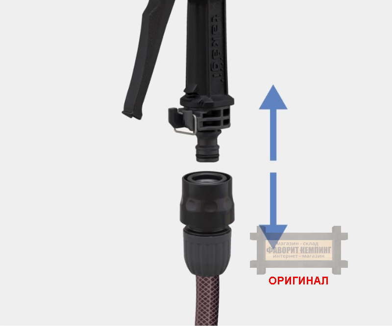 Японский шланг поливочный с катушкой и распылителем Takagi R220TBR