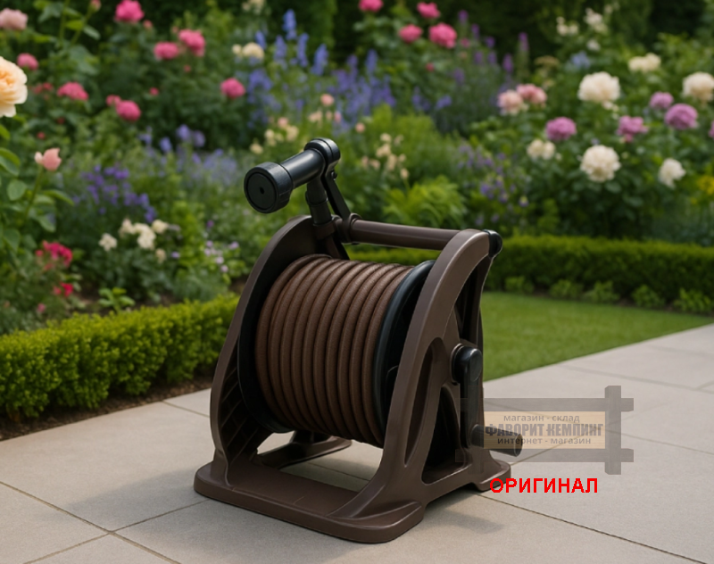 Японский шланг поливочный с катушкой и распылителем Takagi R220TBR