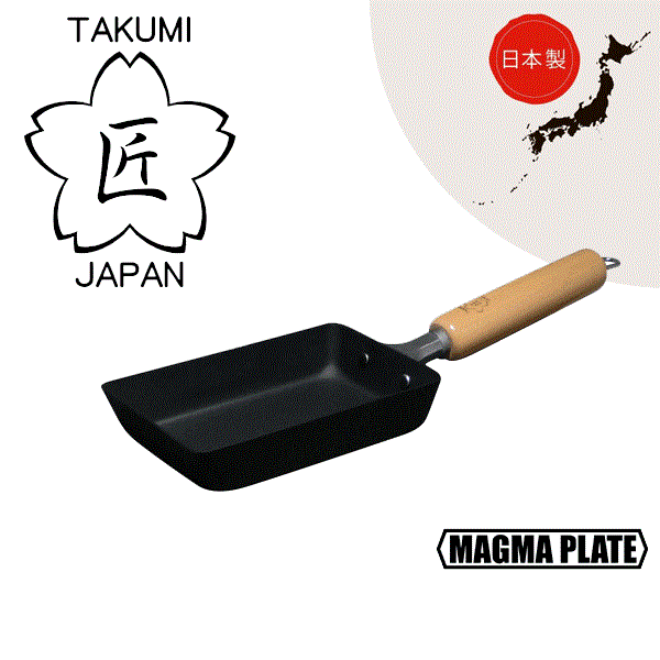 Японская сковорода тамагояки  ( Японский чугун ) Takumi MGEG-S