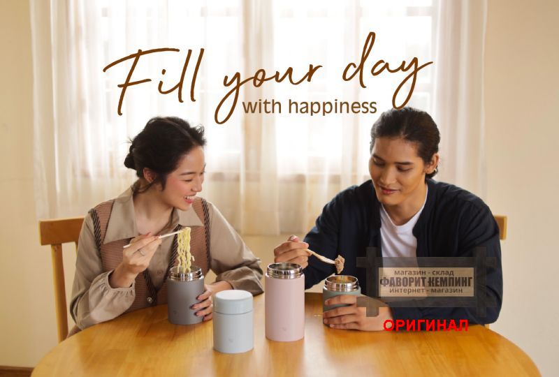 Японский термос для еды Zojirushi , оригинал 222213 серый 400 мл